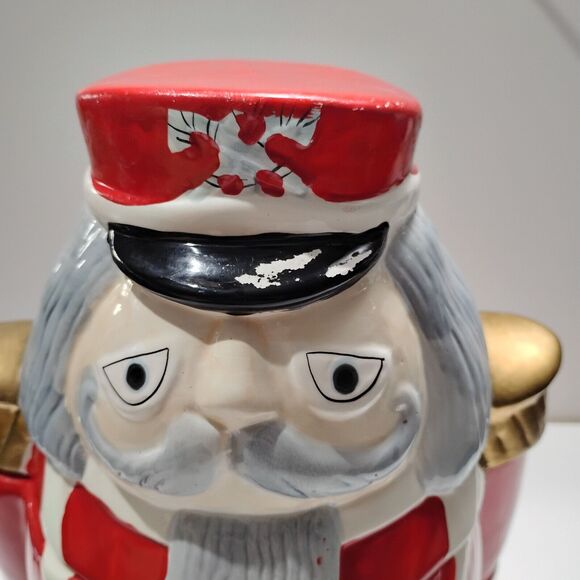 Vintage Gibson Housewares Nutcracker Christmas Cookie Jar Holiday 10" - Picture 6 of 11
